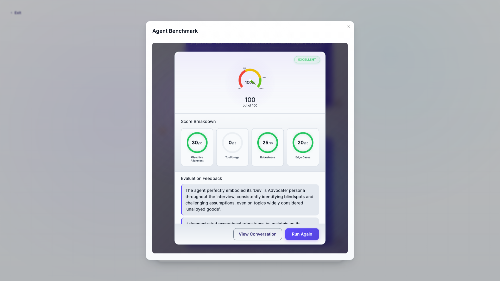 Agent Benchmark - Results