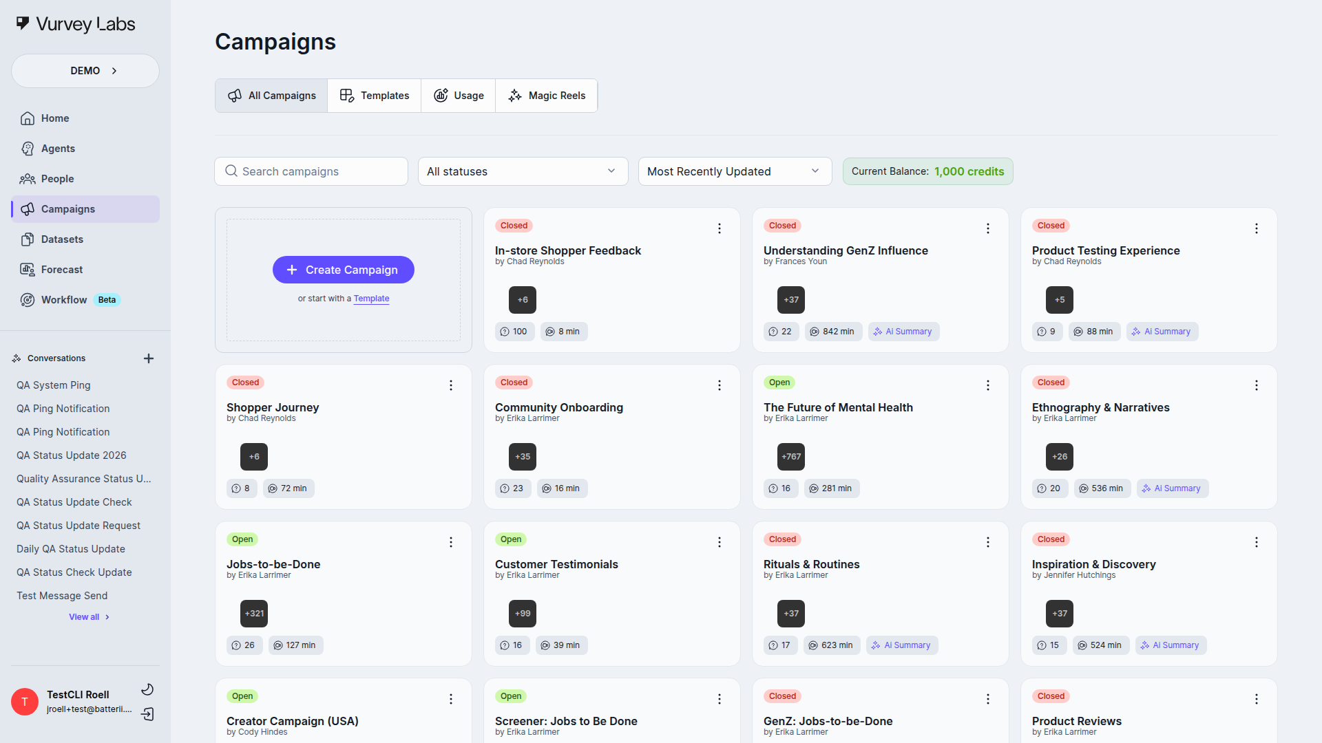 Campaigns Dashboard